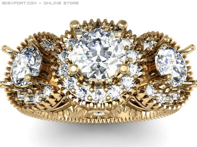 engagement ring 3D Model .c4d .max .obj .3ds .fbx .stl .blend 