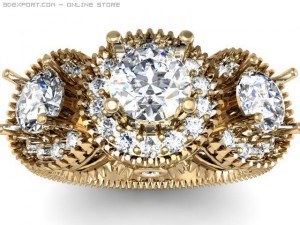 engagement ring Modèle 3D