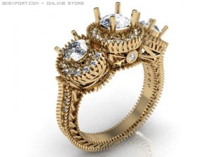 engagement ring 3D Модель