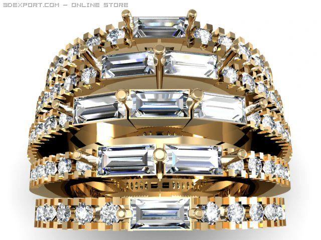 engagement ring 3D Model .c4d .max .obj .3ds .fbx .stl .blend 