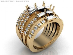 engagement ring 3D-Modell