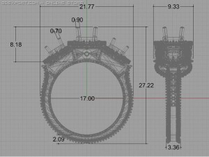 engagement ring 3D-Modell