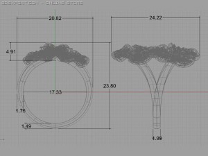 flower ring 3D-Modell