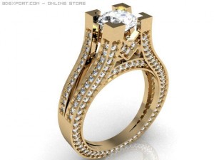 engagement ring 3D-Modell