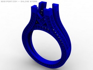 engagement ring 3D-Modell