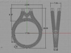 engagement ring 3D-Modell