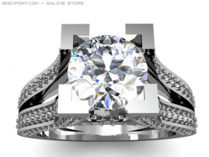 engagement ring Modèle 3D