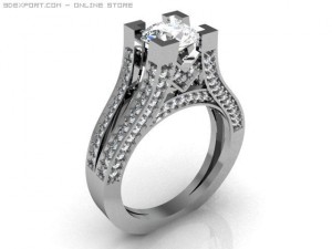 engagement ring Modelo 3D