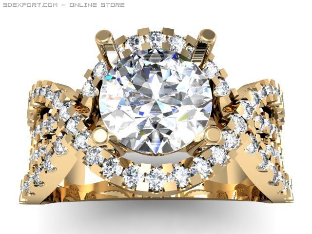 engagement ring Model 3D .c4d .max .obj .3ds .fbx .stl .blend 