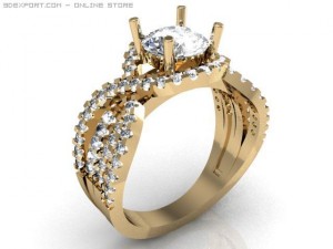 engagement ring Model 3D