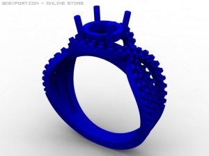 engagement ring Model 3D