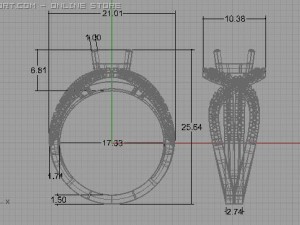 engagement ring Model 3D