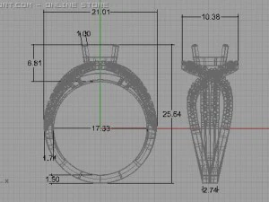 engagement ring 3D Model