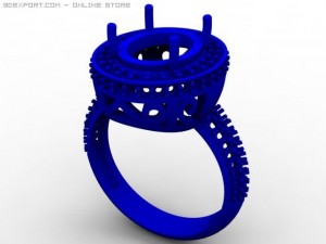 engagement ring 3D Model
