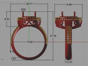 engagement ring 3D Model