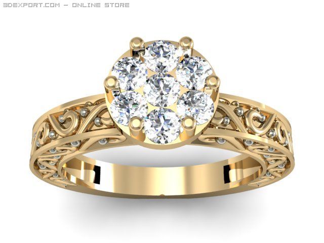 engagement ring Model 3D .c4d .max .obj .3ds .fbx .stl .blend 