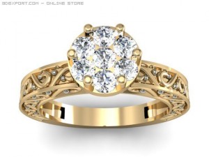 engagement ring Modèle 3D