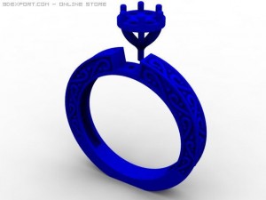 engagement ring Model 3D