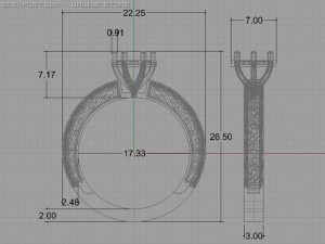 engagement ring Model 3D