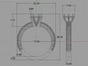engagement ring 3D Model