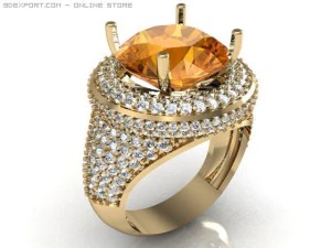 engagement ring 3D Model