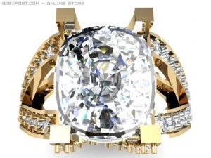 anello di fidanzamento Modello 3D