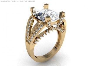 engagement ring Modèle 3D