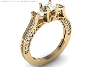 engagement ring 3D Model