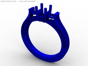 engagement ring Modello 3D