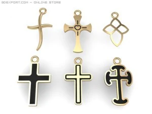 pendenti a croce Modello 3D