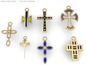 pendenti a croce Modello 3D