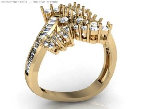 anello di fidanzamento Modello 3D