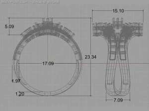 engagement ring 3D Model