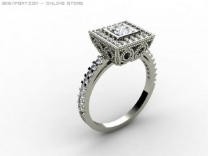 engagement ring Modelo 3D