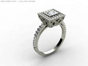 anello di fidanzamento Modello 3D