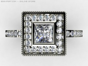 engagement ring 3D Model