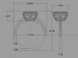 engagement ring 3D Model