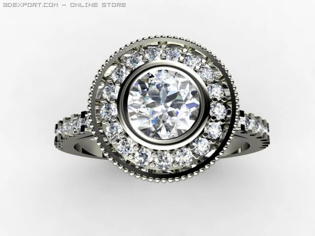 engagement ring 3D Model .c4d .max .obj .3ds .fbx .stl .blend 