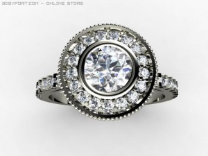 engagement ring Modelo 3D