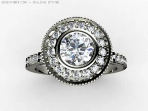 anello di fidanzamento Modello 3D