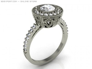 engagement ring Model 3D