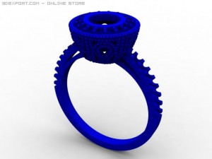 engagement ring Model 3D