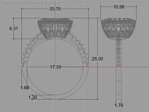engagement ring Model 3D
