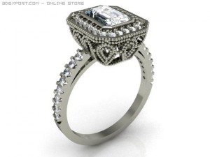 engagement ring 3D मॉडल