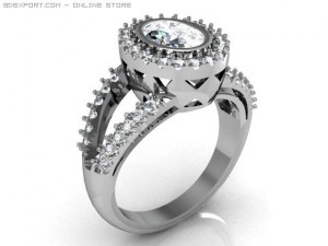 engagement ring Modello 3D