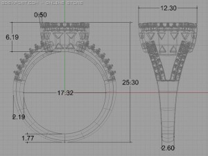 engagement ring Modello 3D