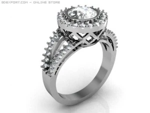 engagement ring 3D Model