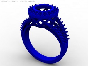 engagement ring 3D-Modell