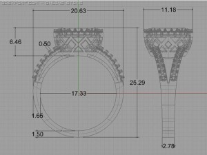 engagement ring 3D-Modell