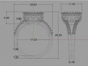 engagement ring 3D Model